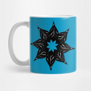 black flower Mug